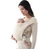 Ergobaby Babydrager voor pasgeborenen vanaf de geboorte extra zacht, embrace buikdraagtas, ergonomisch, crème