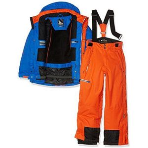 Peak Mountain Ecosmic Skipak voor jongens, Blauw/Oranje