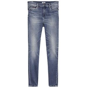 Tommy Jeans Nora Mid Rise Skinny Enkle Qnscl Dames Straight Jeans Queens Cloud Str, 24 W/34 L, queens cloud str