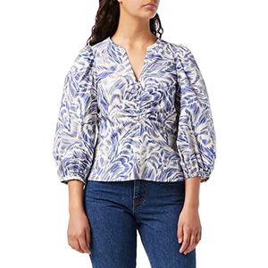 Part Two Meliapw Bluse dames, Blue Wing Print