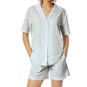 Schiesser Korte pyjama voor dames, pijama, Lichtblauw