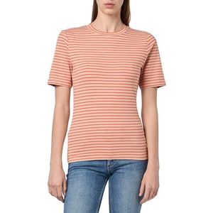 ICHI Ihmira Ss T-shirt pour femme, 202998/Hot Coral Stripe, XS