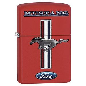 Zippo Ford Mustang Benzine-aansteker, messing, roestvrij staal, 1 x 6 x 6 cm