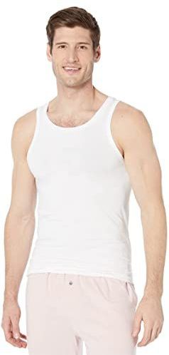 HOM, Supreme katoenen tanktop voor heren, Wit.