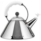 Alessi 9093 W waterkoker, roestvrij staal, 4 x 25 x 4,5 cm, eenheden 1,0 cm, wit