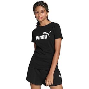 PUMA Mädchen T-shirt ESS Logo Tee G, Puma Black, 128, 587029