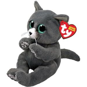 Ty Binx Russian Blue Cat Beanie Bellies Regular – Squishy Beanie Baby Soft Plush Toys – Collectible Cuddly Gevulde Teddy