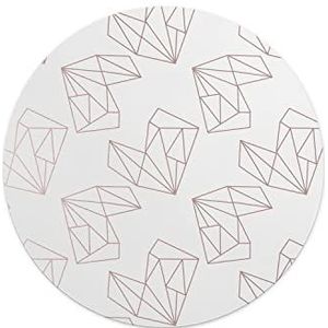 Questo Casa, Ronde muismat met antislip onderkant voor kantoor en thuis, diameter 22 cm