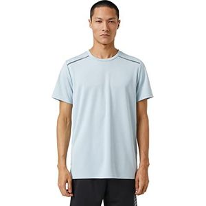 Koton T-shirt de sport à col rond imprimé pour homme, Gris (910), M