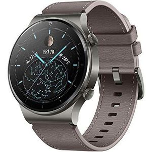 HUAWEI Watch GT 2 Pro Smartwatch, AMOLED touchscreen, 14 dagen batterijduur, GPS & GLONASS, SpO2, meer dan 100 trainingsmodi, oproepen via Bluetooth, werkt met iOS/Android, grijs