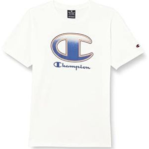 Champion Crewneck T-shirt met korte mouwen, wit, 16 jaar, uniseks, baby, wit, 16 jaar, Wit.