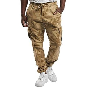 Urban Classics Camo Cargo Joggingbroek voor heren, Camouflage zand