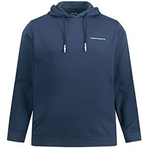 JP 1880 Sweatshirt met capuchon voor heren, Ondoorzichtig nachtblauw