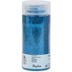 Rayher 3925810 glitterdoos met strooideksel, 110 g, ideaal voor het versieren van papier, karton, hout, polystyreen, keramiek, steen, donkerblauw