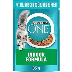 PURINA ONE Formula 26 stuks natvoer voor katten in saus voor huiskatten met tonijn, 26 x 85 g