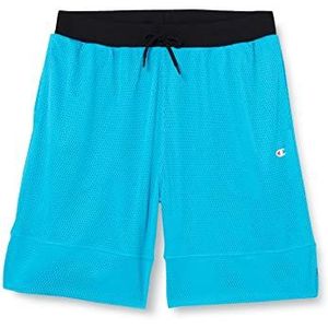 Champion Legacy Neon Spray Soft Mesh bermuda shorts voor kinderen en jongeren, Fluorescerend blauw
