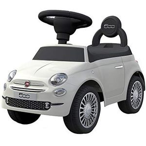 TURBO CHALLENGE - Fiat 500 – Loopwagen – 119091 – vrije wielen – wit – 25 kg max – kunststof – batterijen niet inbegrepen – kinderspeelgoed – cadeau – vanaf 12 maanden