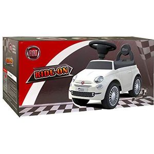 TURBO CHALLENGE - Fiat 500 - Loopwagen - 119091 - Vrijwielen - Wit - Max 25kg - Kunststof - Batterijen niet inbegrepen - Kinderspeelgoed - Cadeau - Vanaf 12 maanden