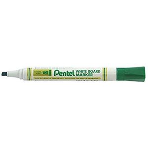 Pentel Whiteboard-marker met wigpunt, groene inkt, 12 stuks