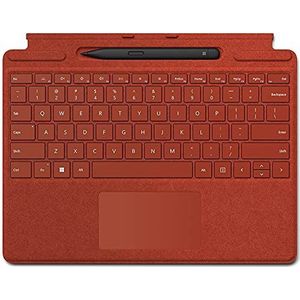 Microsoft Surface Signature Keyboard + Surface Slim Pen 2, klaproos rood, compatibel met Surface Pro 8, Pro 9 en Pro X (AZERTY-toetsenbord)