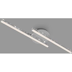 Briloner Leuchten LED-plafondlamp met glittereffect 10,5 W 1400 lm 3000 K chroom 600 x 140 x 52 mm
