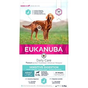 Eukanuba Daily Care Sensitive Digestion hondenvoer met gevoelige spijsvertering, maagvriendelijk met licht verteerbare rijst, 2,3 kg