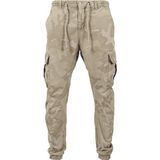 URBAN CLASSICS Cargo joggingbroek voor heren, camouflage-stijl, 6 zakken, 100% katoen, maten S - 5XL, Zand Camo