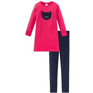 Schiesser Cat Zoe MD Anzug Lang Ensemble De Pyjama, Rouge (Rot 500), 92 (Taille Fabricant: 092) Fille