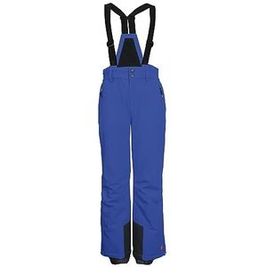 killtec KSW 148 BYS SKI PNTS 41184-000 Skibroek voor jongens met slabbet, randbescherming en sneeuwvanger, blauw, maat 128