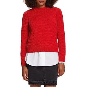 ESPRIT 993ee1i325 damessweater, Donker rood