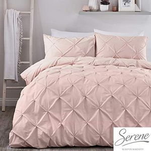 Serene Lara Onderhoudsvriendelijk kingsize dekbedset voor kingsize bedden, gekruld, roze