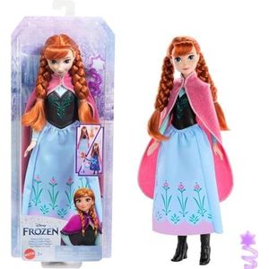 DISNEY Frozen Anna Frozen pop, magische rok met kleurwisselend effect, activeerbaar met sneeuwvlok en water toverstaf, inclusief haarborstel, voor kinderen vanaf