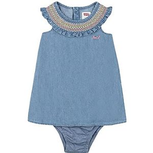 Levi's Kids Lvg smocked collar jurk 1eh067, een stuk baby meisje, Light Waters