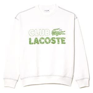 Lacoste Sh5453 Sweatshirt voor heren, Wit.