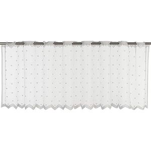 Elbersdrucke Celeste 00 198763 inkijkbescherming voor keuken, 45 x 160 cm, wit transparant