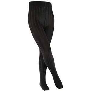 FALKE Classic Rib Panty, uniseks, voor kinderen, katoen, wit, zwart, meerdere kleuren, middelhoge taille, ondoorzichtig, warm, geribbeld, 1 paar, Zwart (Zwart 3000)