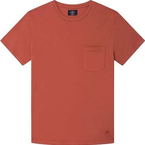 Hackett London GMT Dye T-shirt voor heren, Sequoia (Redwood), maat L, Sequoia (Redwood)