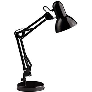 BRILLIANT Henry tafellamp, zwart, 1 x A60, E27, 28 W, geschikt voor normale lampen (niet inbegrepen), schaal A++ tot E, met koordschakelaar