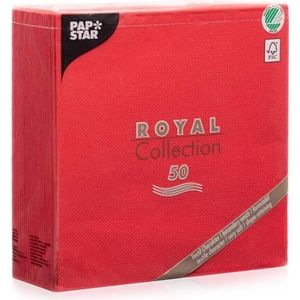 PAPSTAR Royal Collection 11607 servetten met 1/4 lagen, 40 x 40 cm, rood, 50 stuks
