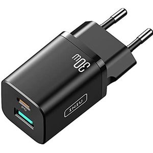 INIU Oplader USB C 30 W QC 3.0 2 poorten [USB C & USB A] universele adapter snelstekker voor iPhone 14 13 12 Pro Max SE XR 11 X XS AirPods iPad Macbook Samsung S22 S21 Ultra Xiaomi Huawei en