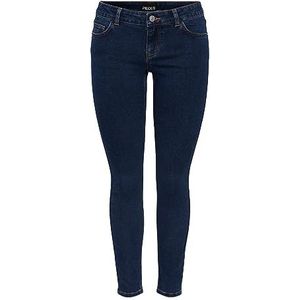 PIECES Jeans Pcpeggy Lw Skinny ANK DB Jeans Noos Cp pour femme, Bleu foncé denim, L / 30L