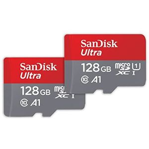 SanDisk 128 GB Extreme RescuePRO Deluxe SDHC+ kaart, tot 100 MB/s, UHS-I, klasse 10, U3 - Twin Pack