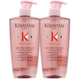 Kérastase Shampoo voor fijn haar, voedend en versterkend tegen haaruitval, hydra-versterkend bad, Genesis, 2 x 500 ml