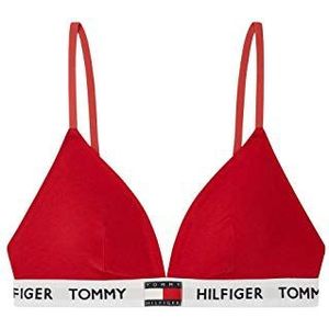 Tommy Hilfiger Gevoerde driehoekige beha voor dames, Rood (Tango Red)