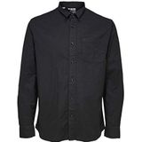 SELECTED HOMME Regular Fit Overhemd SLHREGRICK-OX met Biologisch Katoen Black