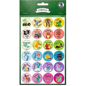 Ursus 59510020F - Motiverende stickers voor kinderen, diameter ca. 2,5 cm, ideaal voor scrapbooking, kaarten ontwerpen en decoratie