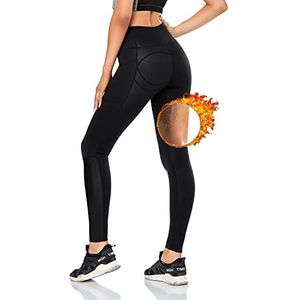 Zweetbroek voor dames, anti-cellulitis push-up legging, corrigerende afslanklegging van SCR-5500: Zweet 5 keer meer en slankheidseffect voor joggen yoga sport fitness
