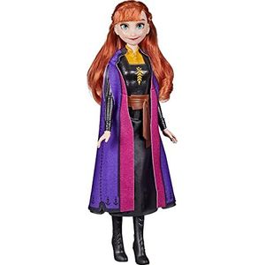 Disney's Frozen 2 Frozen Shimmer Anna-modepop, rok, schoenen en lang rood haar, speelgoed voor kinderen vanaf 3 jaar