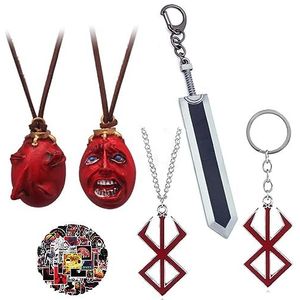 XHBTS 55 stuks Behelit halskettingen en stickers anime rune, hangers, halskettingen, sleutelhangers, cadeau voor fans, kunststof, parel, kunststof, Kunststof, Parel