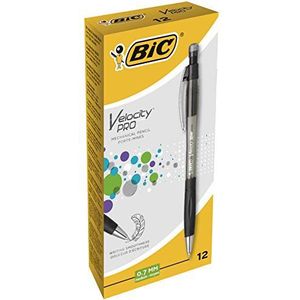 BIC Velocity Pro Vulpotlood, 0,7 mm, HB, zwart, 12 stuks